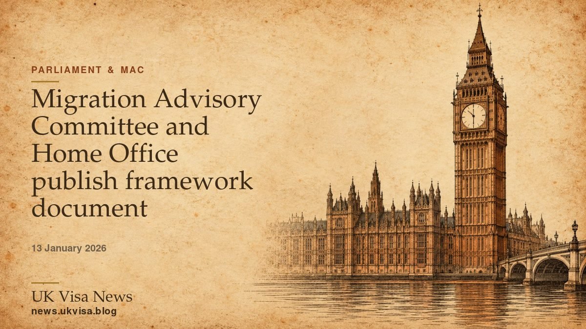 Migration Advisory Committee and Home Office publish framework document