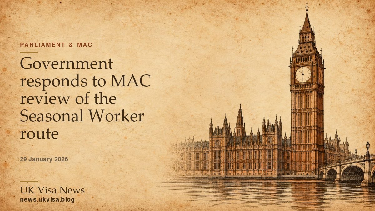 Government responds to MAC review of the Seasonal Worker route