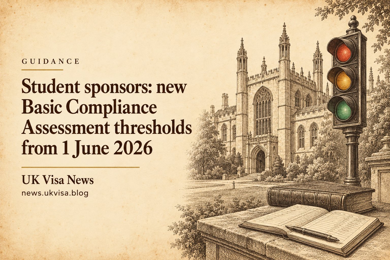 Student sponsors: new Basic Compliance Assessment thresholds from 1 June 2026