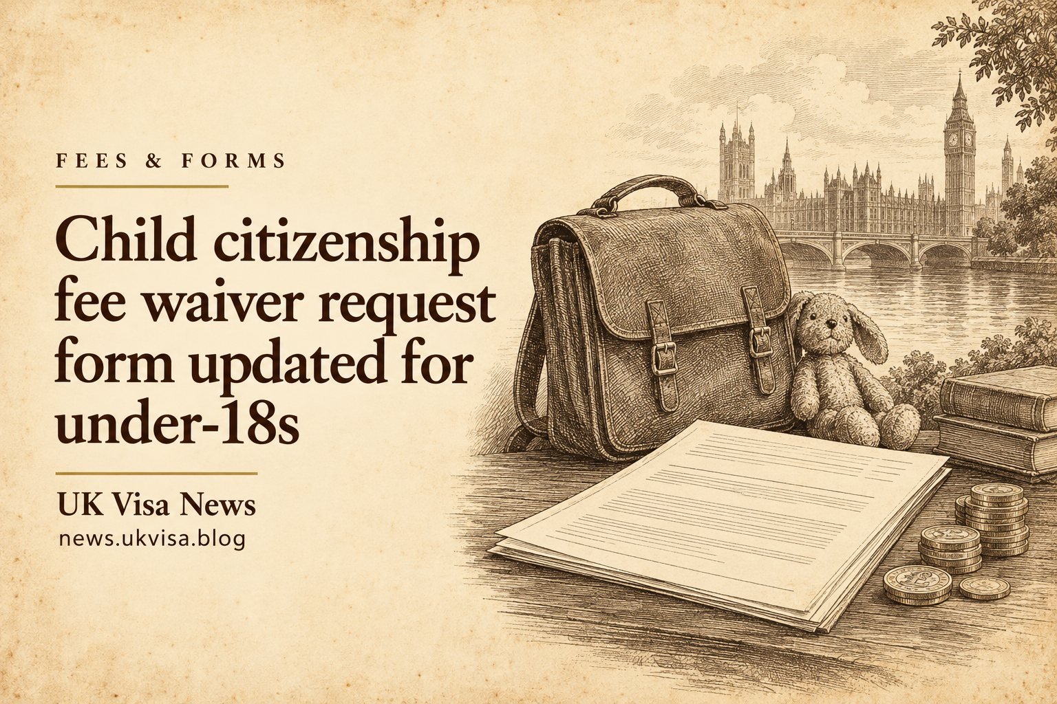 Child citizenship fee waiver request form updated for under-18s