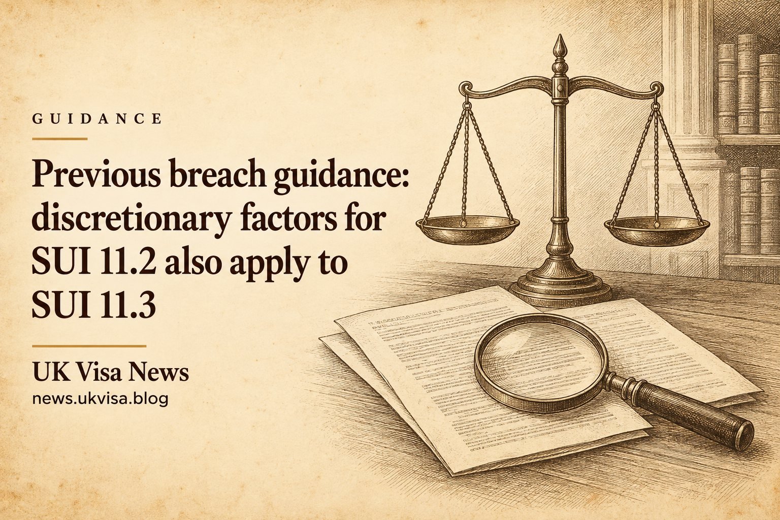 Previous breach guidance: discretionary factors for SUI 11.2 also apply to SUI 11.3