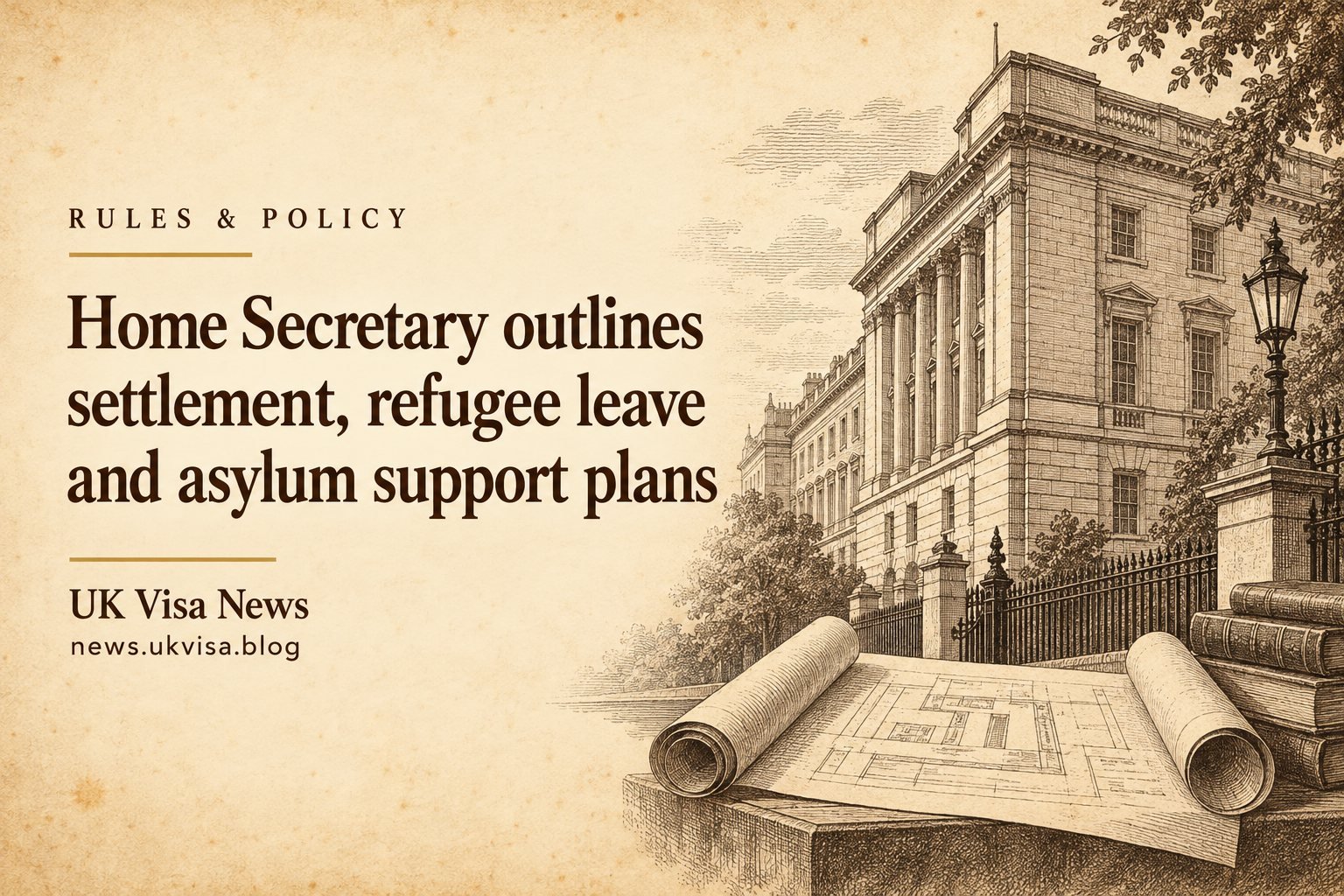 Home Secretary outlines settlement, refugee leave and asylum support plans