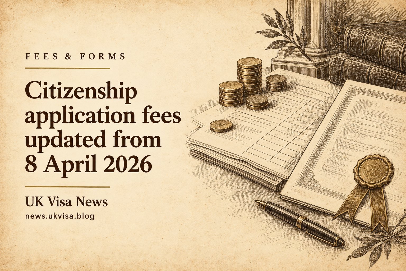 Citizenship application fees updated from 8 April 2026