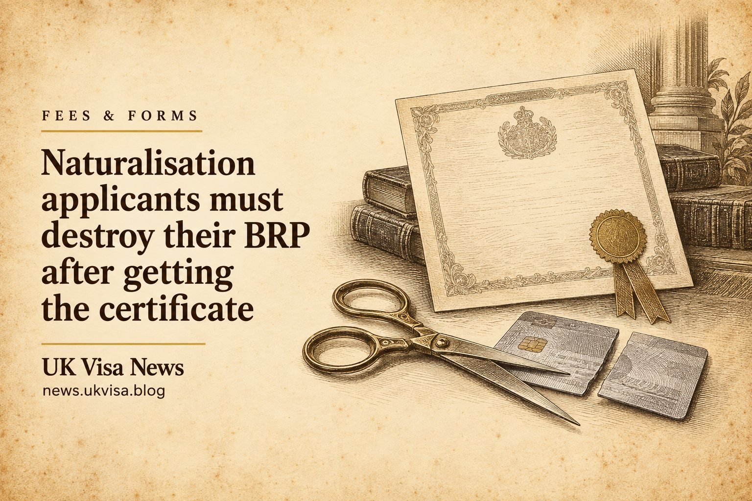 Naturalisation applicants must destroy their BRP after getting the certificate