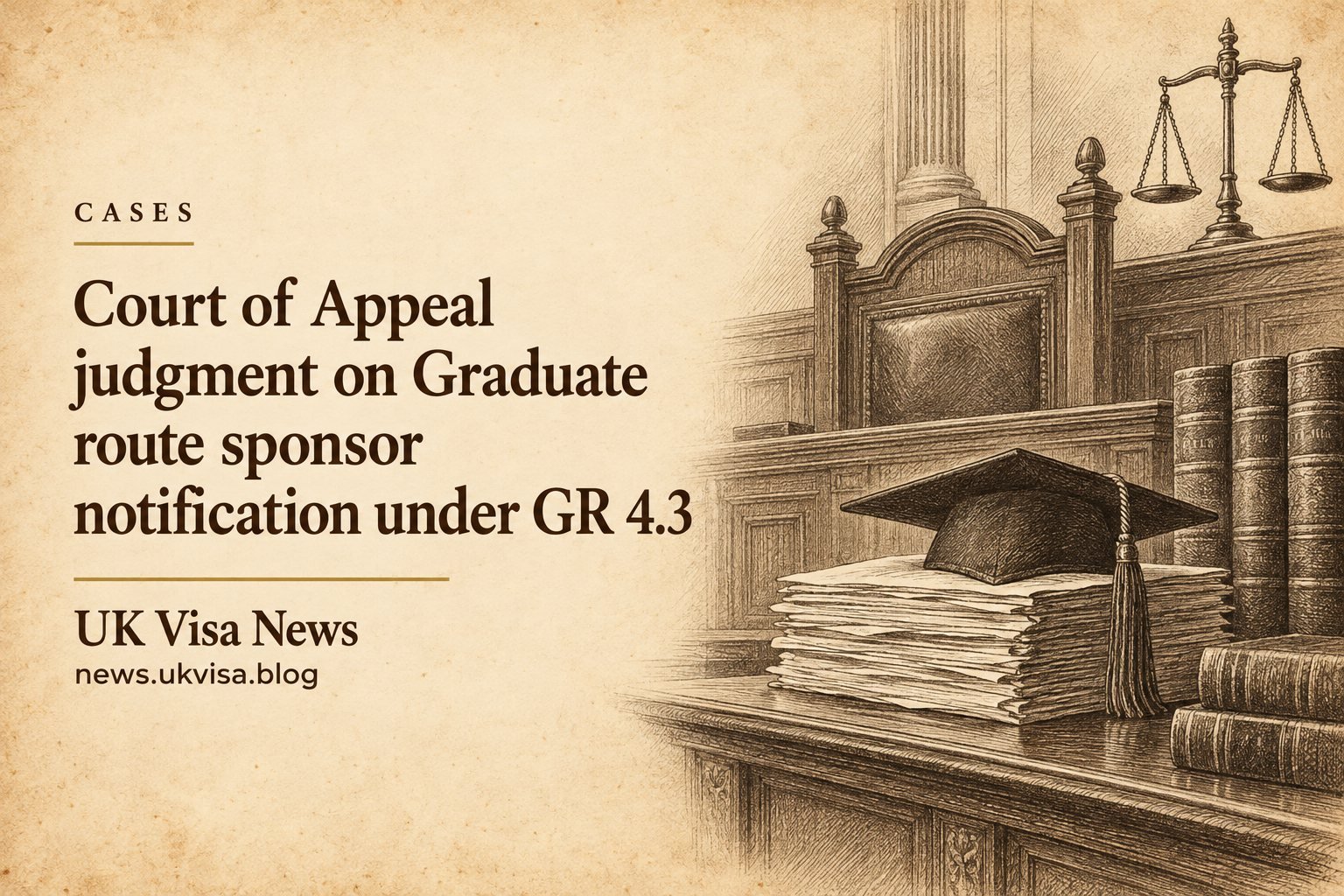 Court of Appeal judgment on Graduate route sponsor notification under GR 4.3
