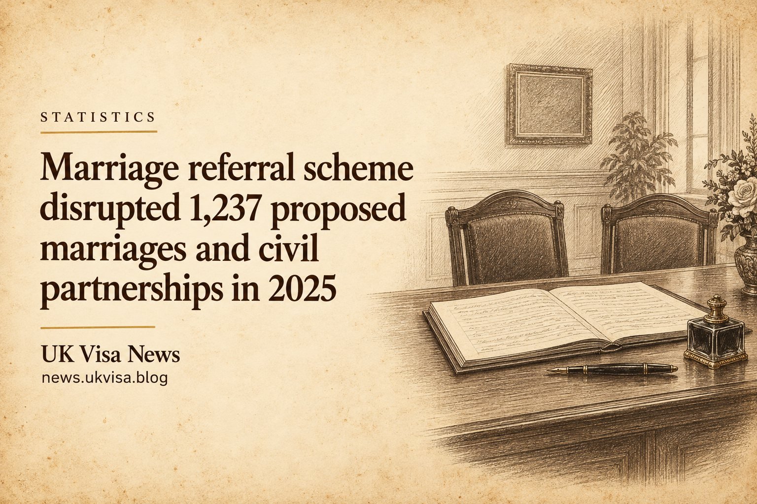 Marriage referral scheme disrupted 1,237 proposed marriages and civil partnerships in 2025