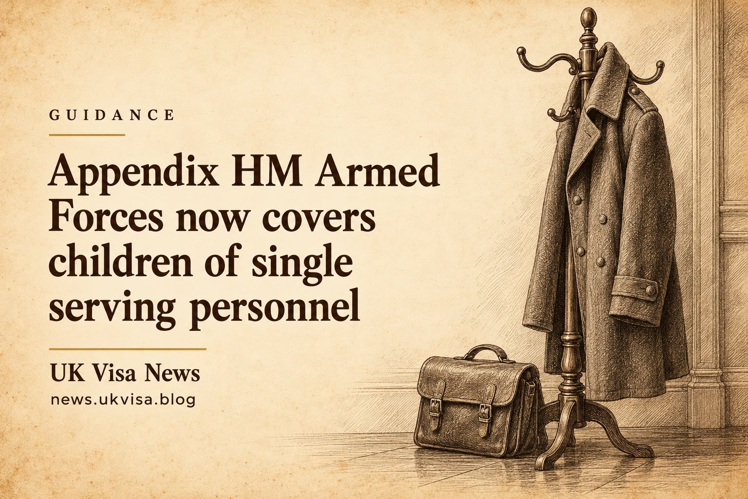 Appendix HM Armed Forces now covers children of single serving personnel