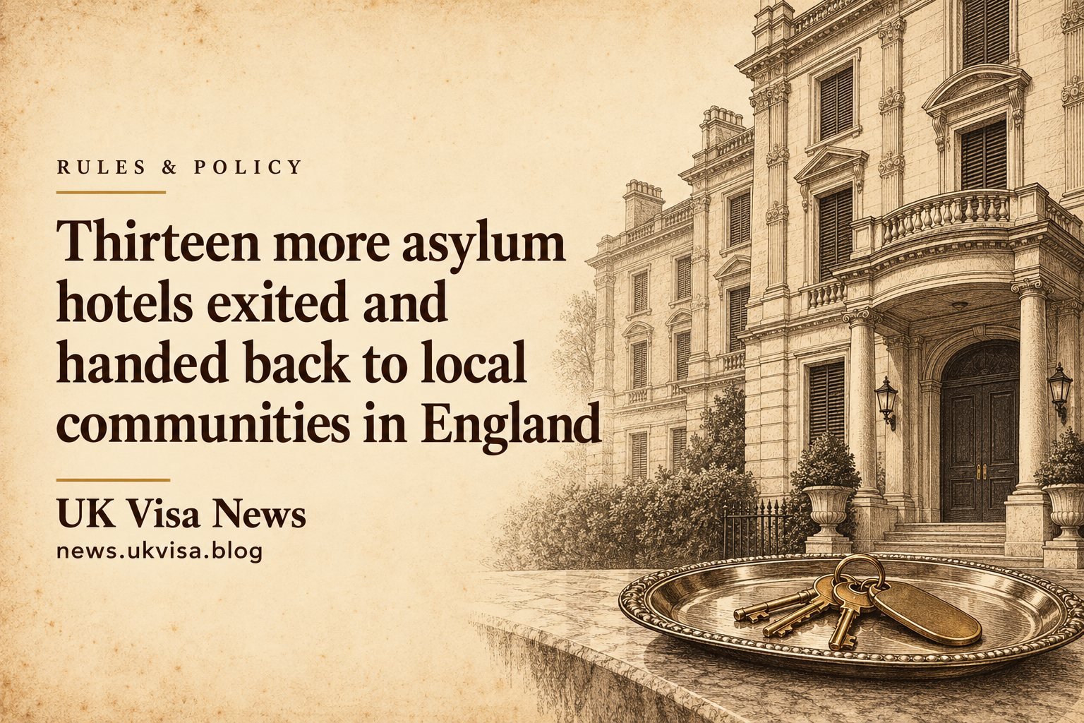 Thirteen more asylum hotels exited and handed back to local communities in England