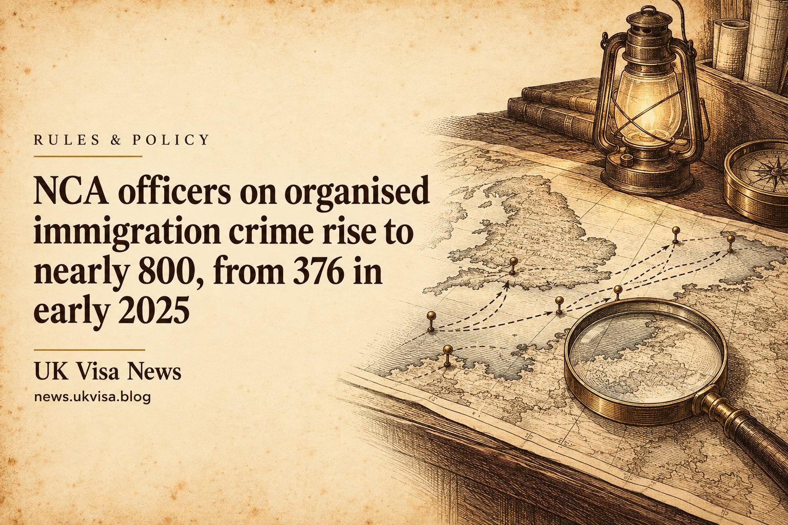 NCA officers on organised immigration crime rise to nearly 800, from 376 in early 2025
