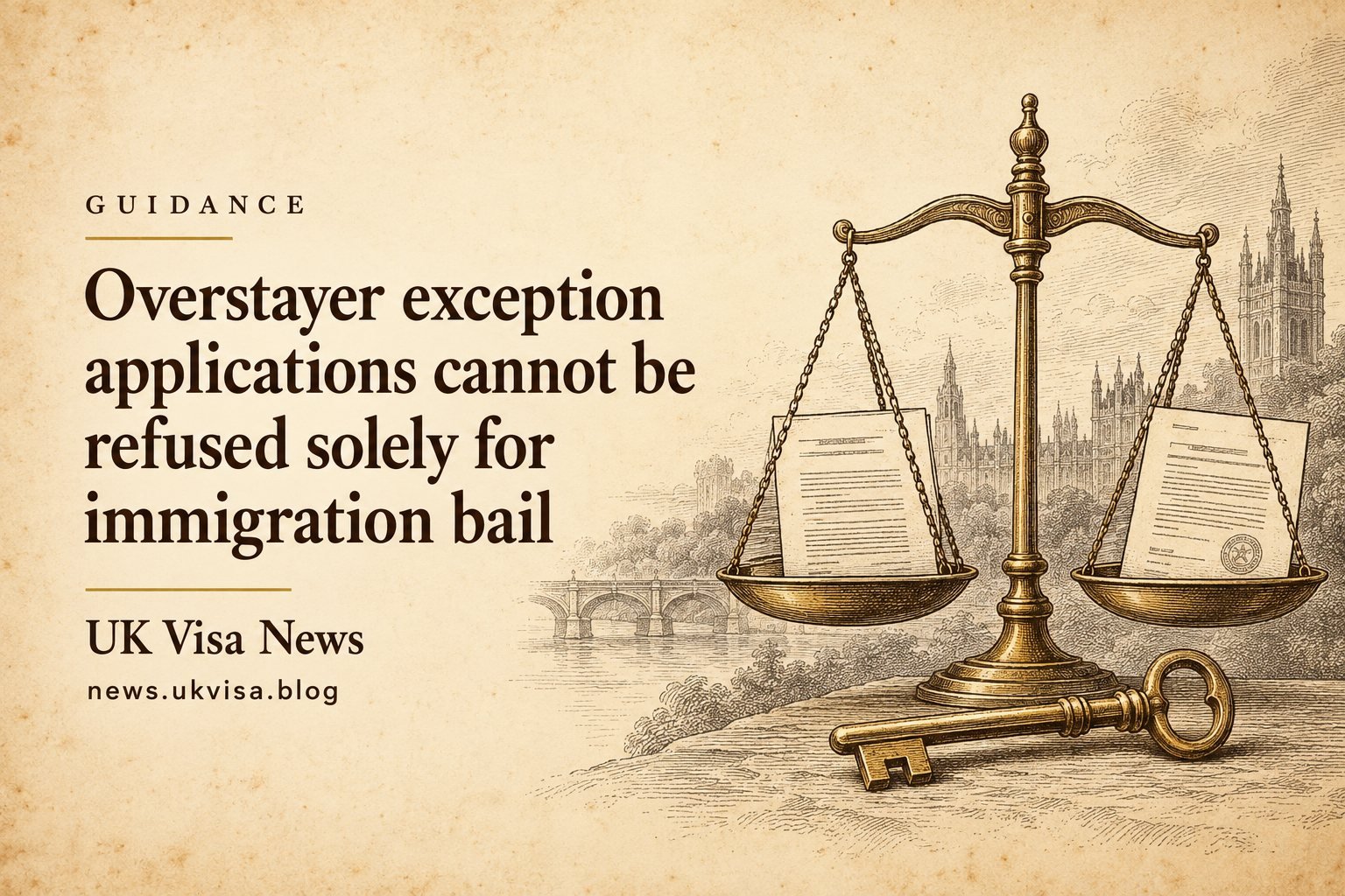 Overstayer exception applications cannot be refused solely for immigration bail