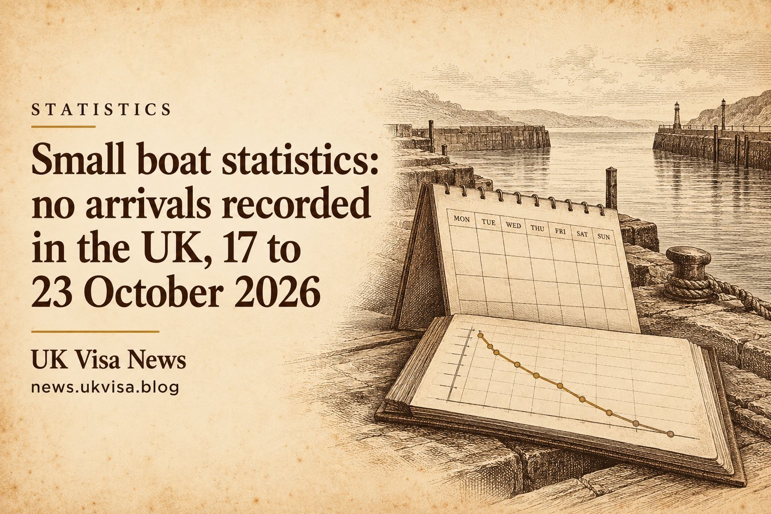 Small boat statistics: no arrivals recorded in the UK, 17 to 23 October 2026