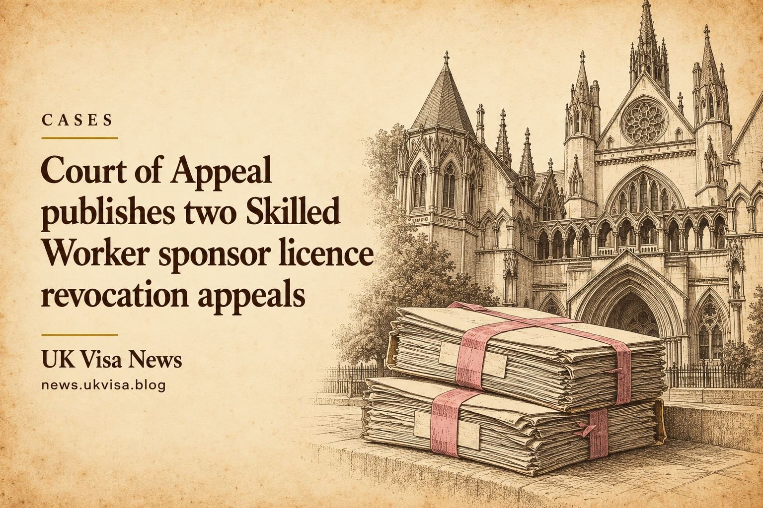 Court of Appeal publishes two Skilled Worker sponsor licence revocation appeals