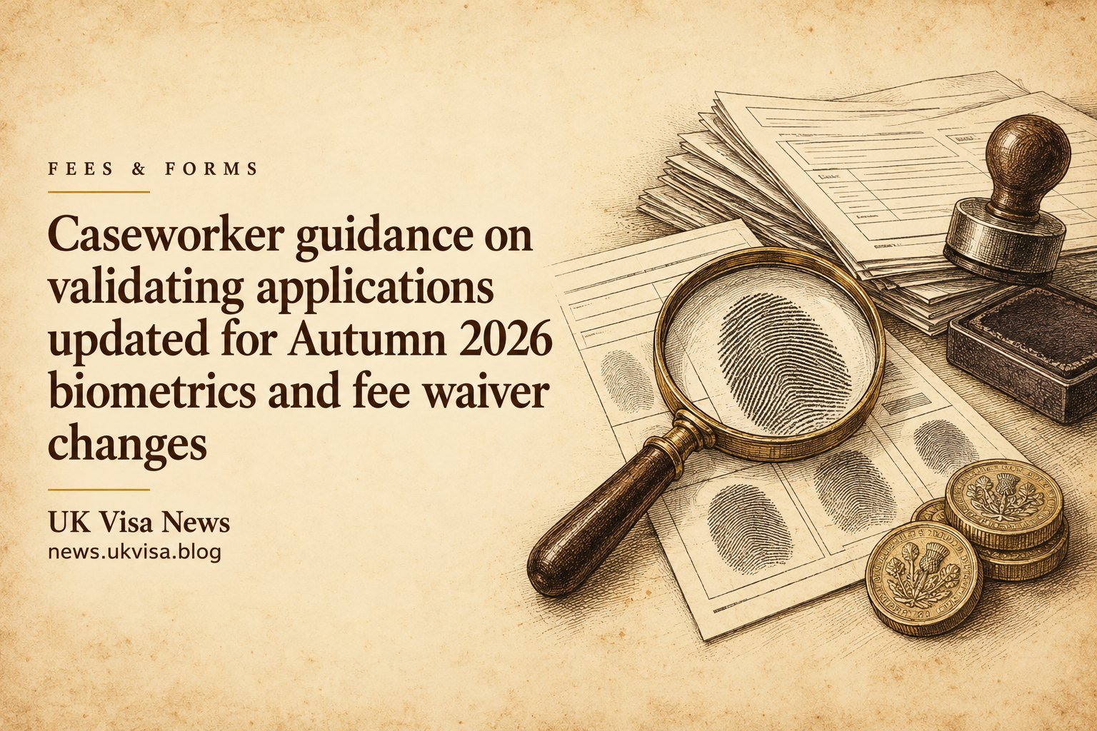 Caseworker guidance on validating applications updated for Autumn 2026 biometrics and fee waiver changes