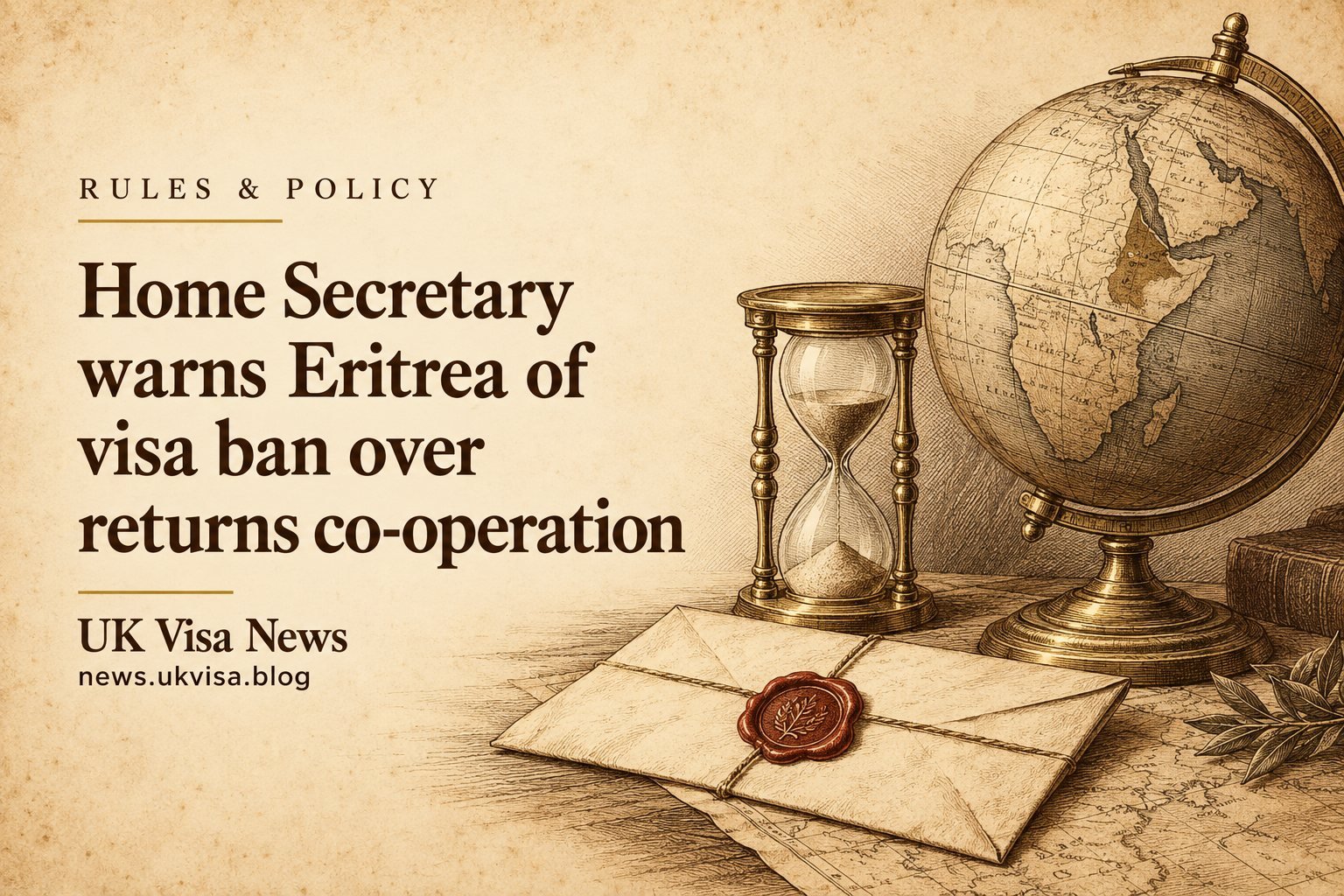 Home Secretary warns Eritrea of visa ban over returns co-operation