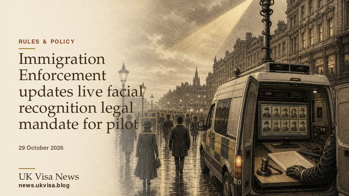 Immigration Enforcement updates live facial recognition legal mandate for pilot
