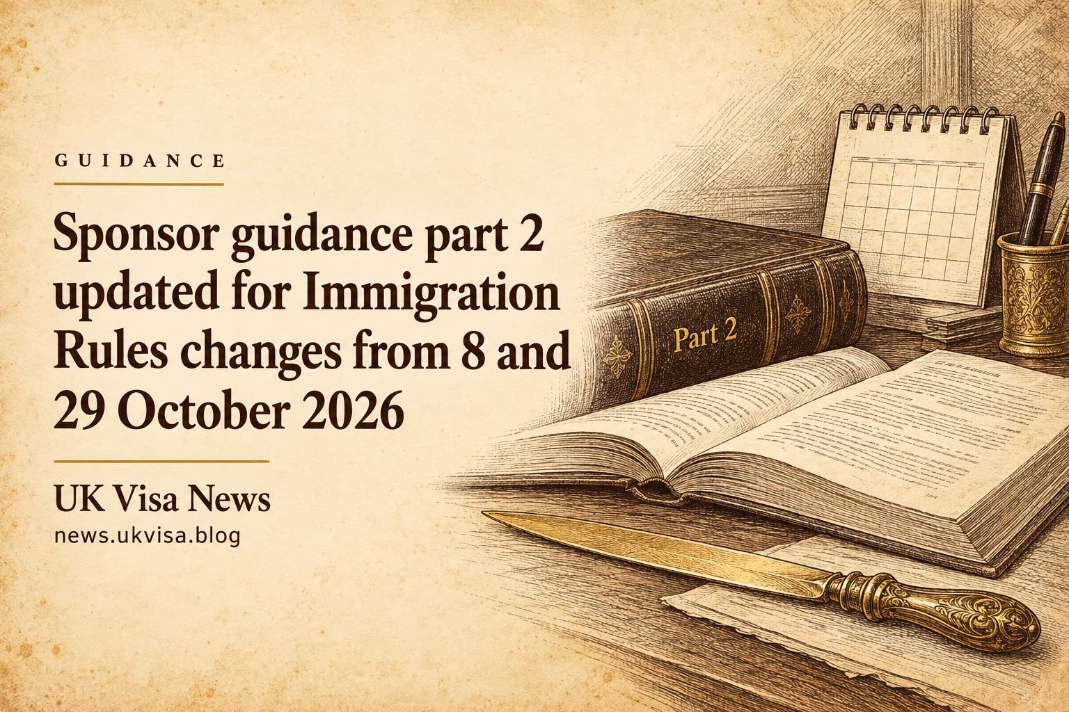 Sponsor guidance part 2 updated for Immigration Rules changes from 8 and 29 October 2026